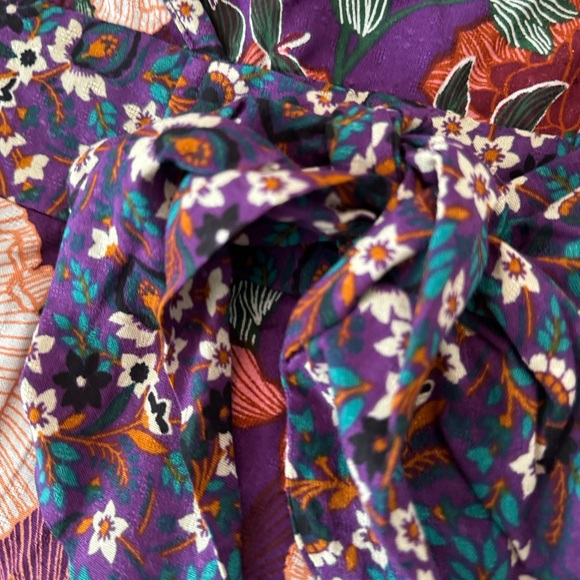 Band of the Free Margaux Purple Mixed Floral Mini Dress NWT Size L Boho Western - Picture 8 of 10